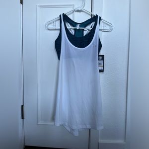 Under armour tank with sports bra
